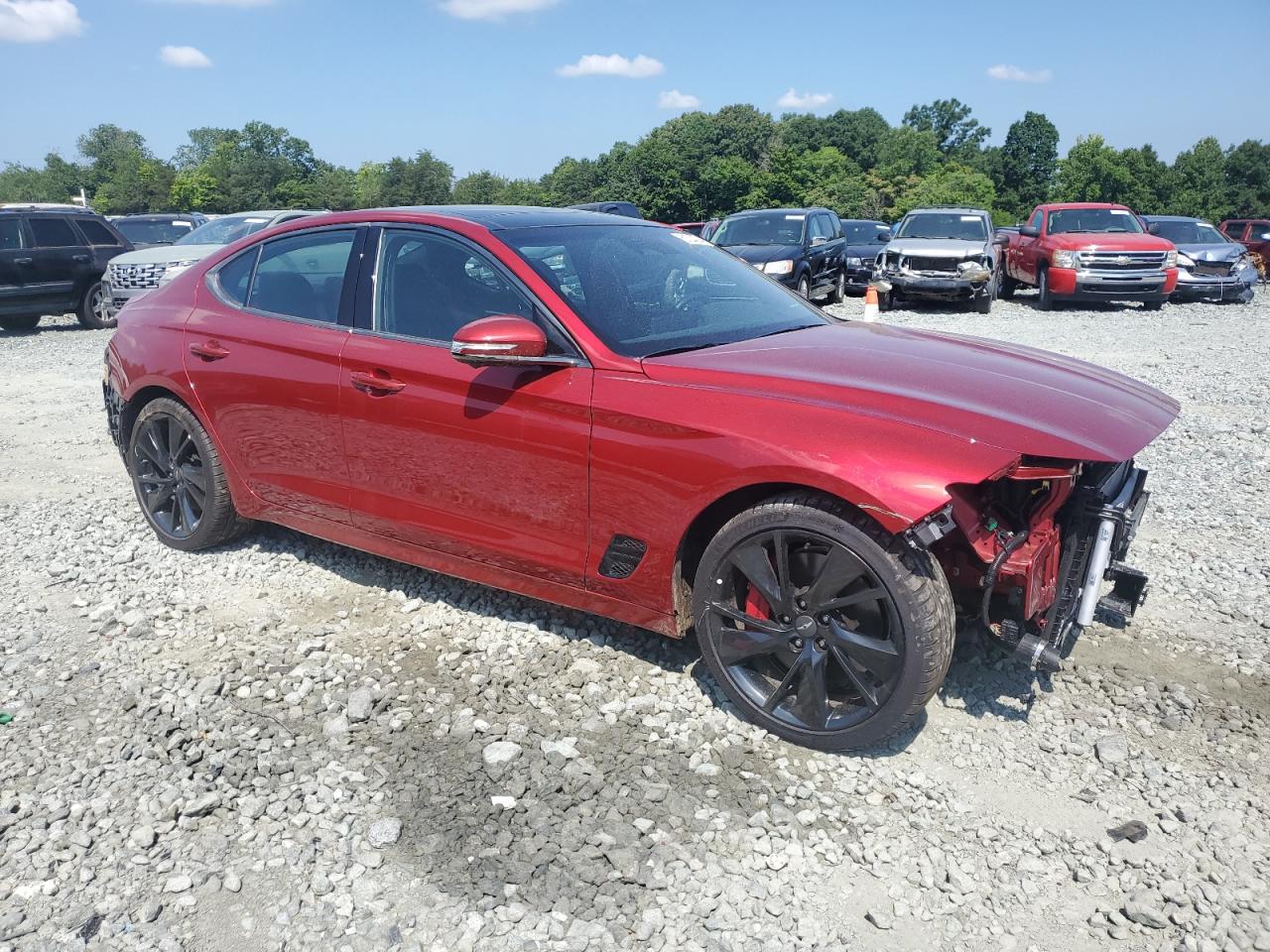 2022 GENESIS G70 BASE VIN:KMTG54TE0NU103418