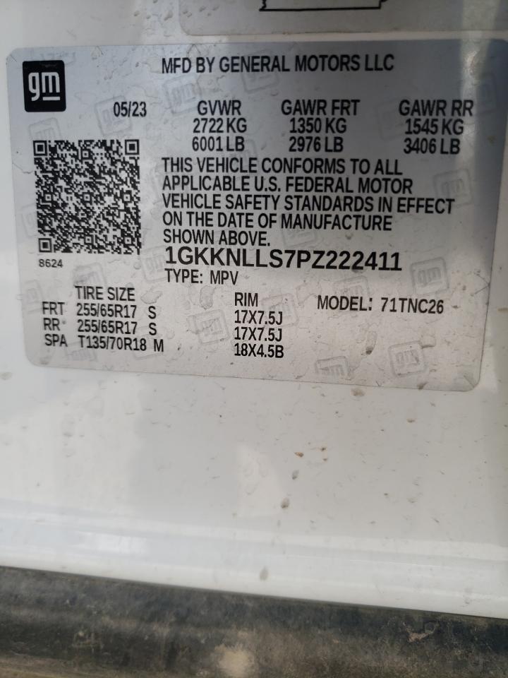 2023 GMC ACADIA AT4 VIN:1GKKNLLS7PZ222411