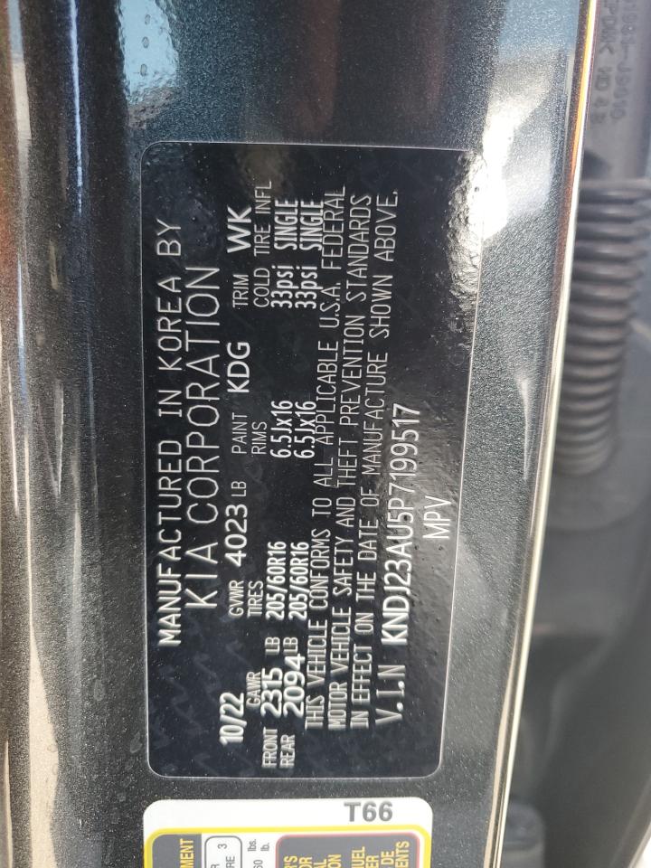 2023 KIA SOUL LX VIN:KNDJ23AU5P7199517