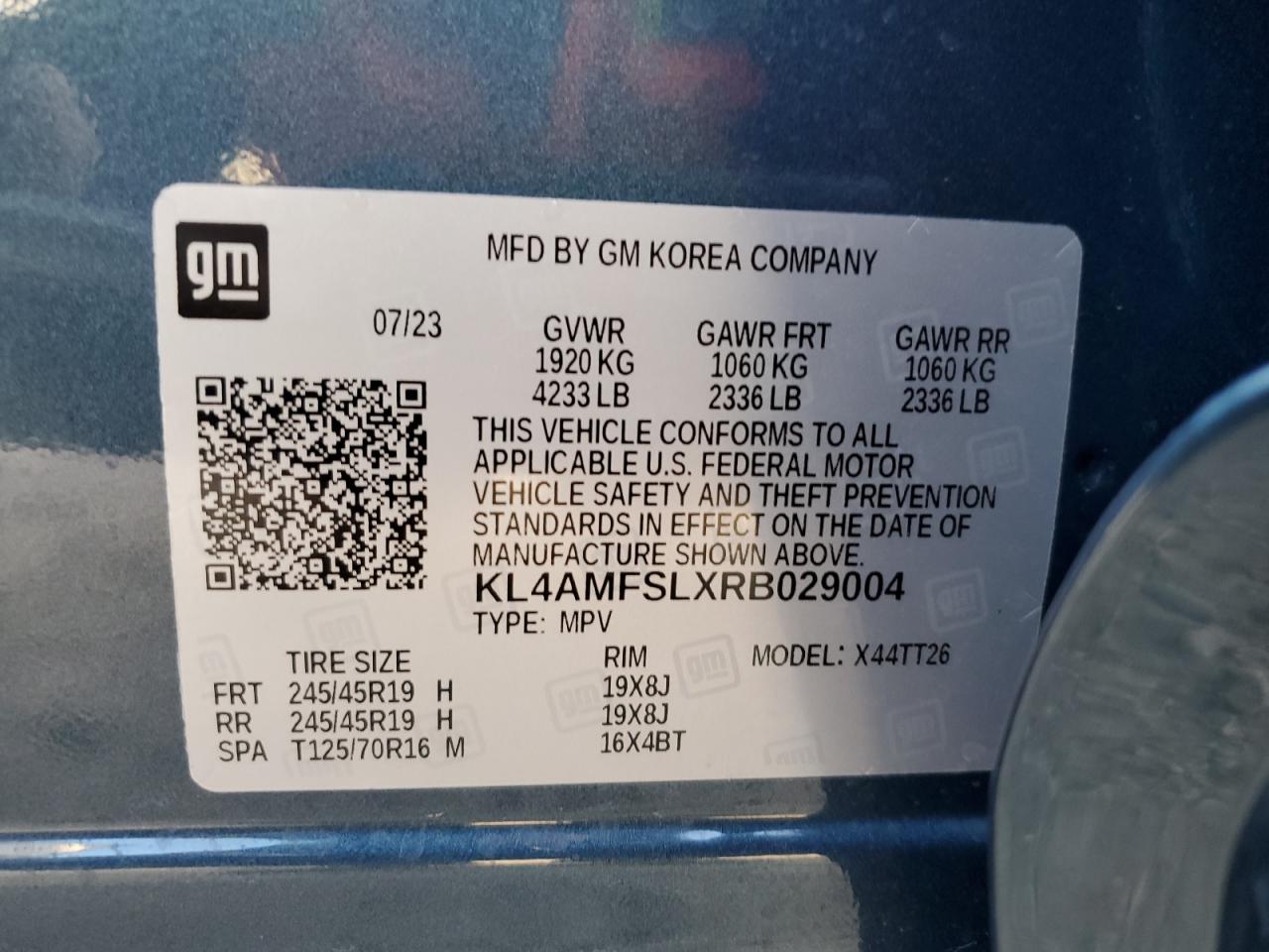 2024 BUICK ENCORE GX AVENIR VIN:KL4AMFSLXRB029004