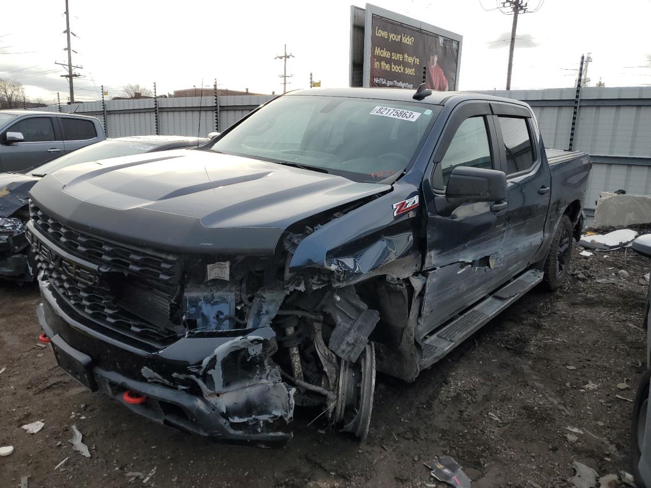 2022 CHEVROLET SILVERADO LTD K1500 TRAIL BOSS CUSTOM VIN:3GCPYCEK4NG124763