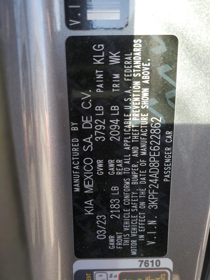 2023 KIA FORTE LX VIN:3KPF24AD8PE622862