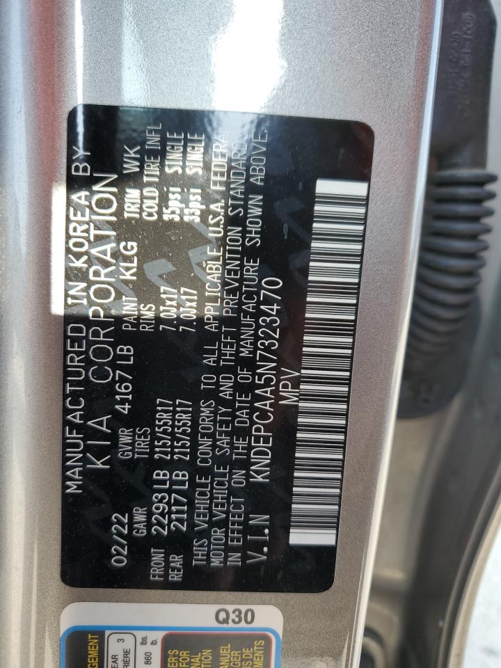2022 KIA SELTOS LX VIN:KNDEPCAA5N7323470