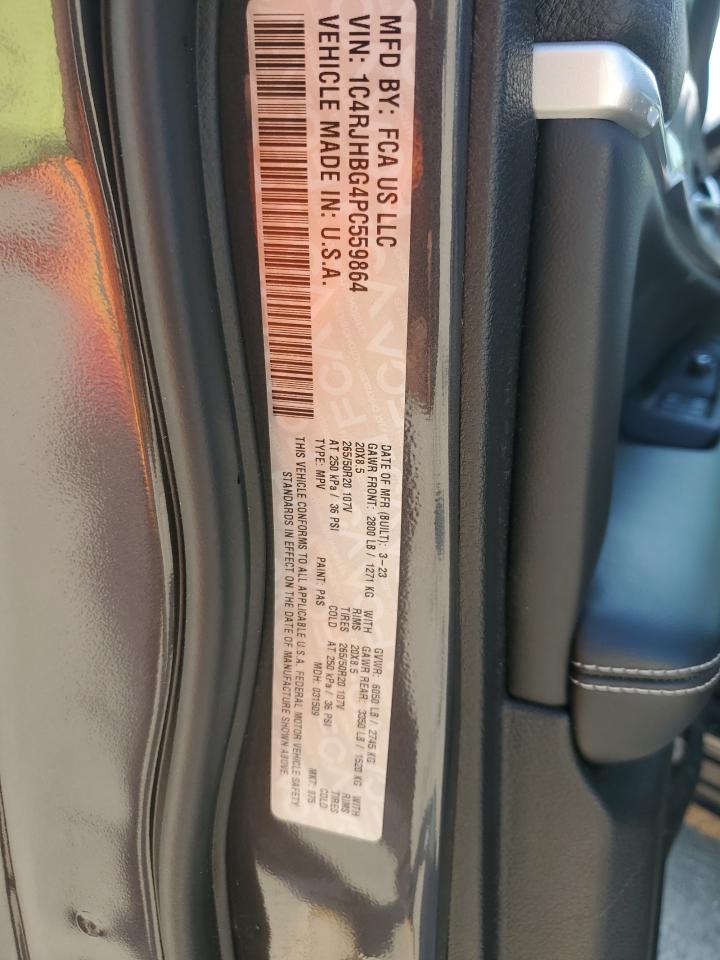 2023 JEEP GRAND CHEROKEE LIMITED VIN:1C4RJHBG4PC559864