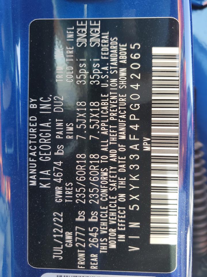 2023 KIA SPORTAGE EX VIN:5XYK33AF4PG042065