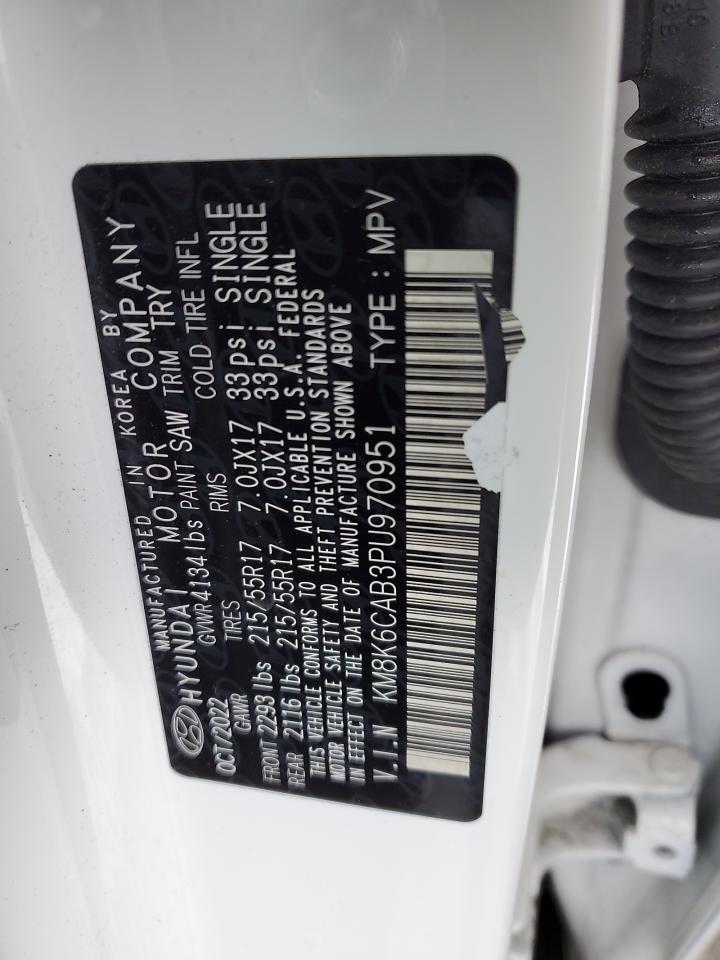 2023 HYUNDAI KONA SEL VIN:KM8K6CAB3PU970951