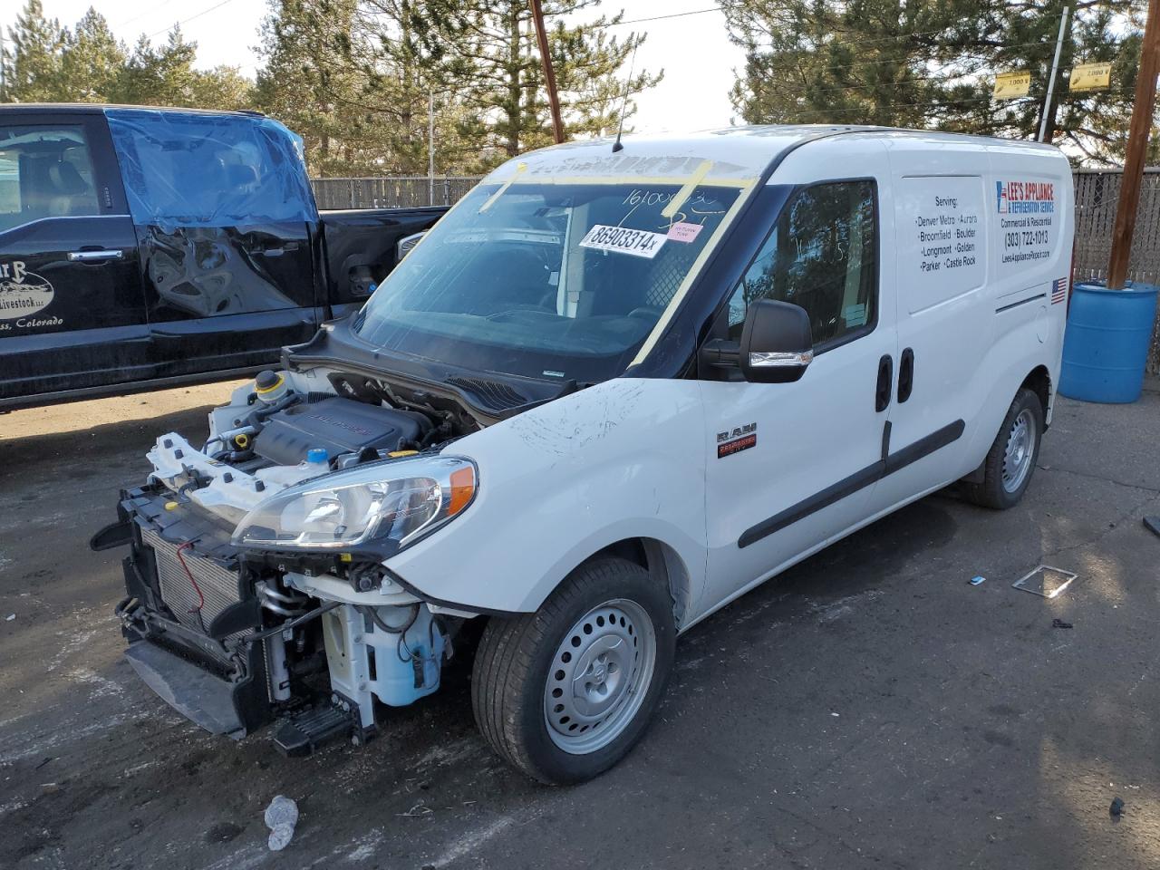 2022 RAM PROMASTER CITY TRADESMAN VIN:ZFBHRFAB0N6W63572