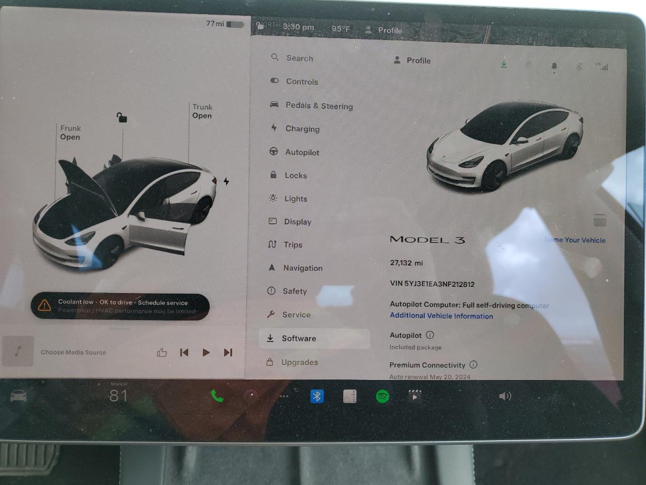 2022 TESLA MODEL 3  VIN:5YJ3E1EA3NF212812