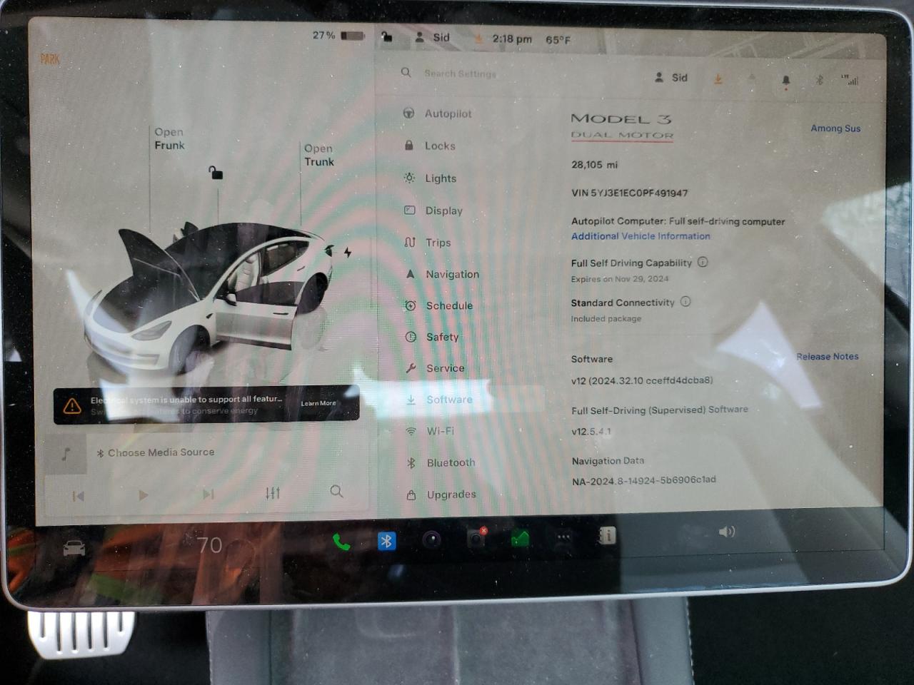 2023 TESLA MODEL 3  VIN:5YJ3E1EC0PF491947