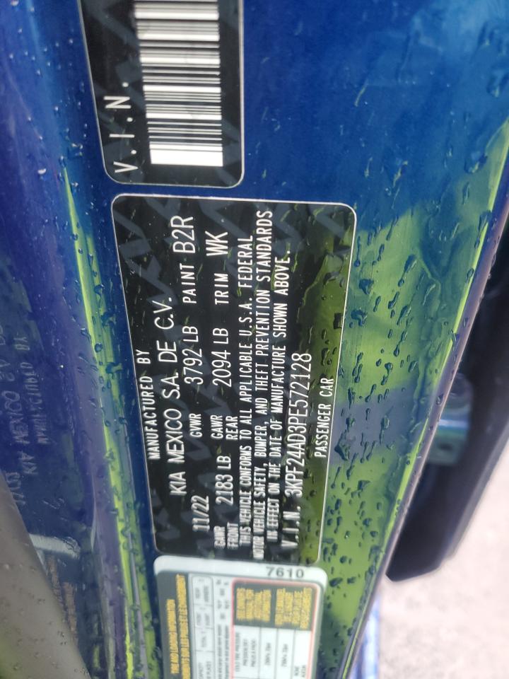 2023 KIA FORTE LX VIN:3KPF24AD3PE572128
