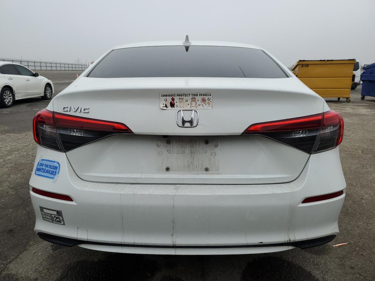 2022 HONDA CIVIC EX VIN:JHMFE1F79NX008195