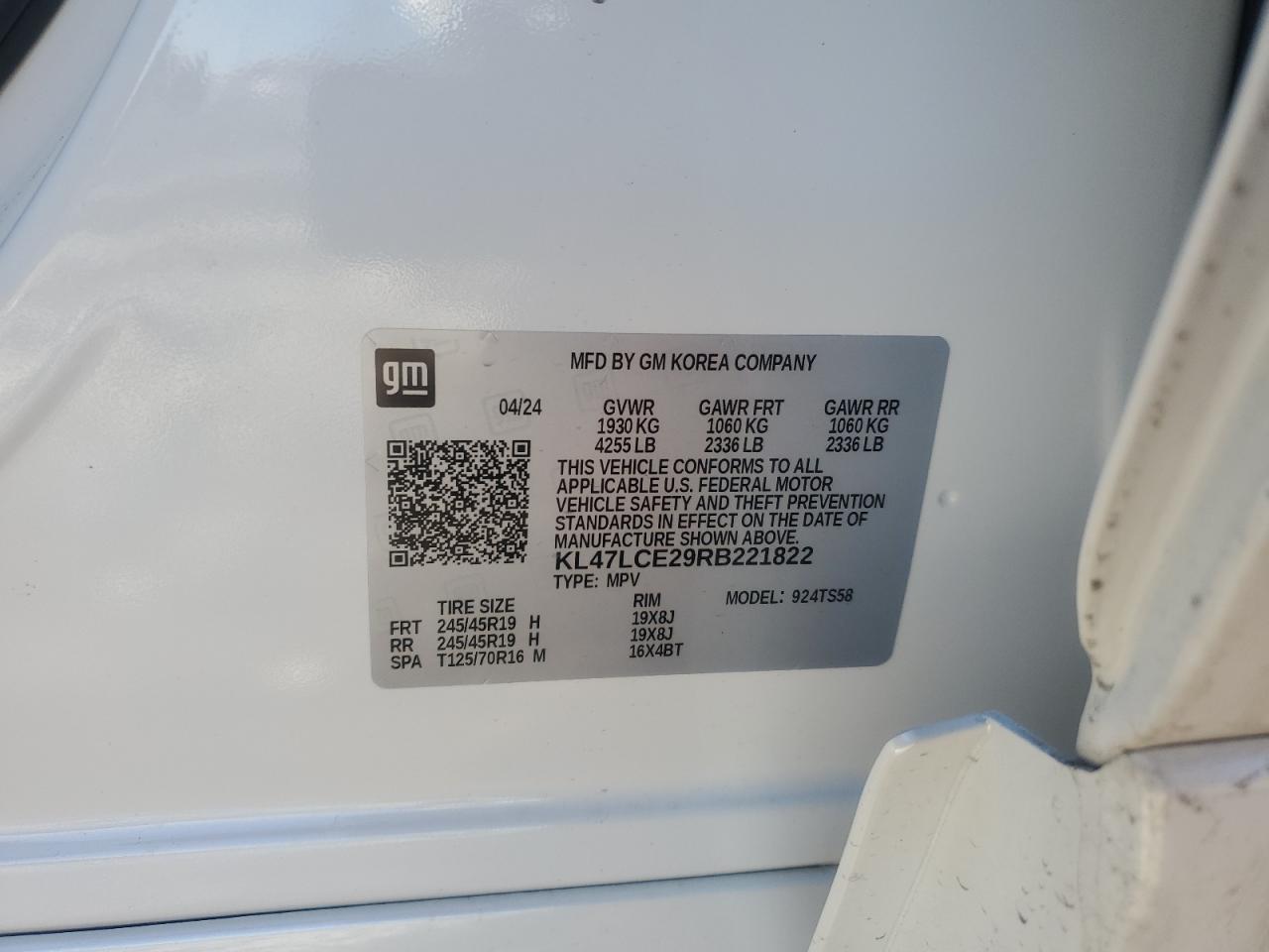 2024 BUICK ENVISTA AVENIR VIN:KL47LCE29RB221822