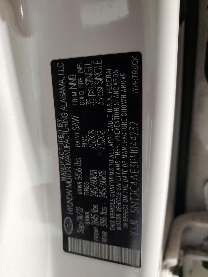 2023 HYUNDAI SANTA CRUZ SEL VIN:5NTJC4AE3PH044232