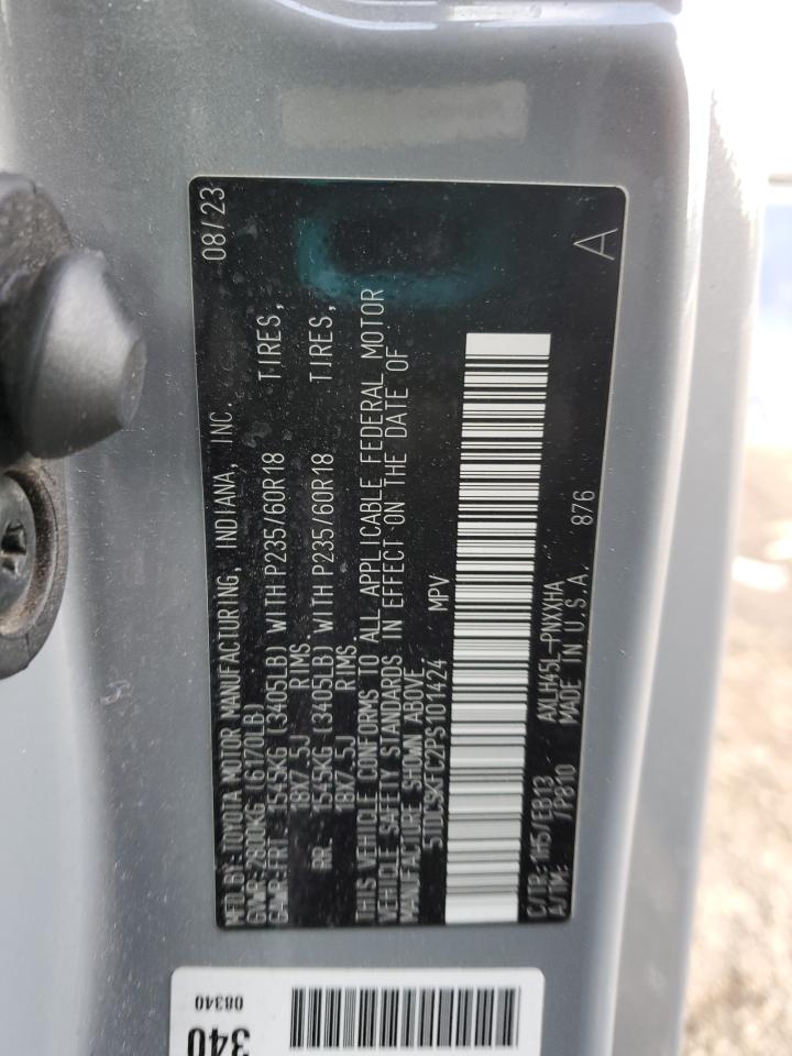 2023 TOYOTA SIENNA XSE VIN:5TDCSKFC2PS101424