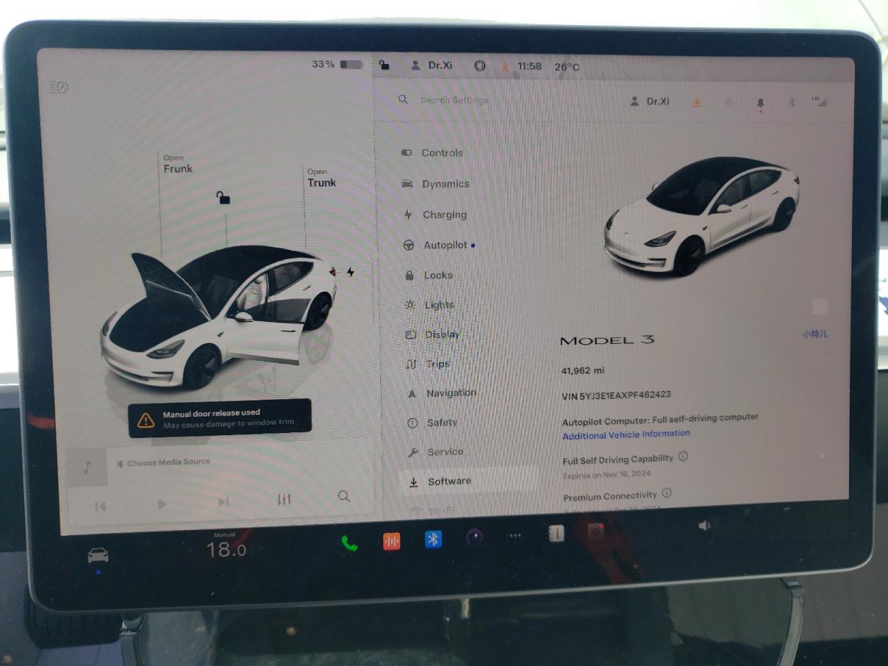 2023 TESLA MODEL 3  VIN:5YJ3E1EAXPF462423