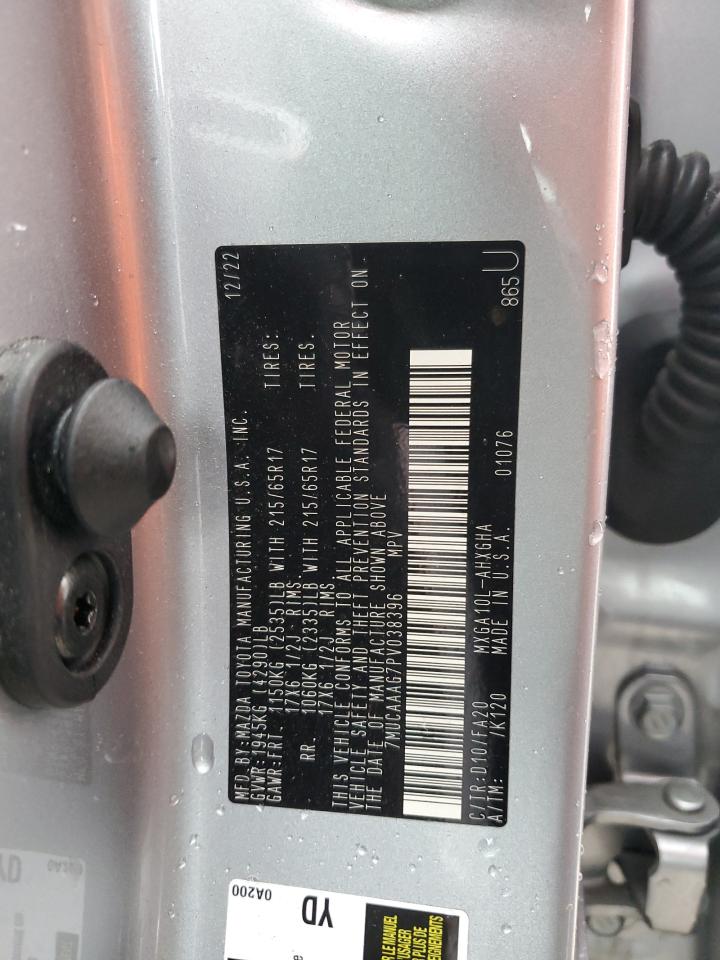 2023 TOYOTA COROLLA CROSS LE VIN:7MUCAAAG7PV038396