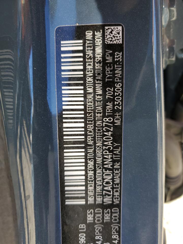 2023 DODGE HORNET GT VIN:ZACNDFAN4P3A04278