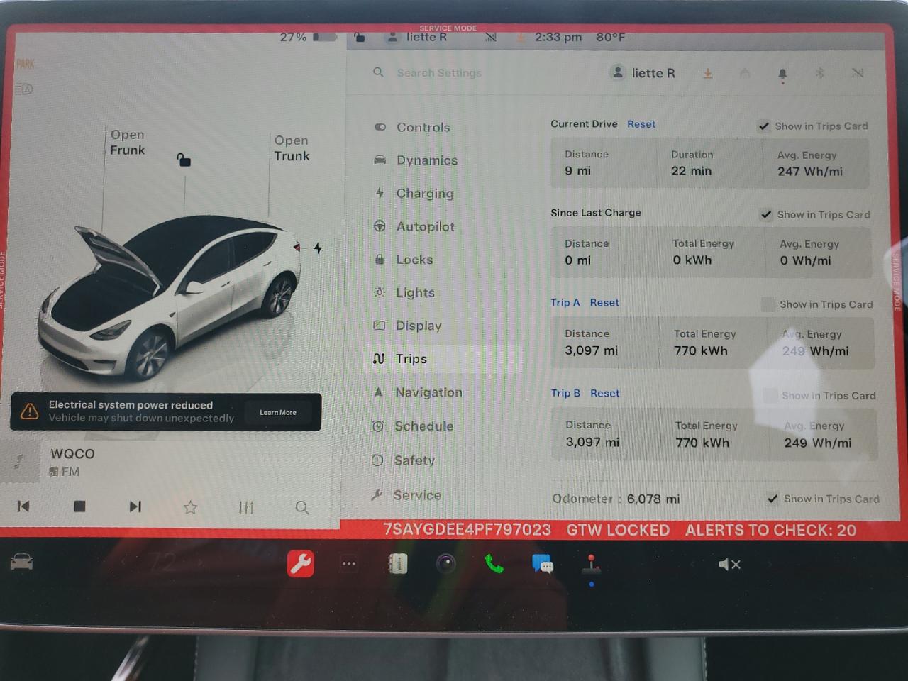 2023 TESLA MODEL Y  VIN:7SAYGDEE4PF797023