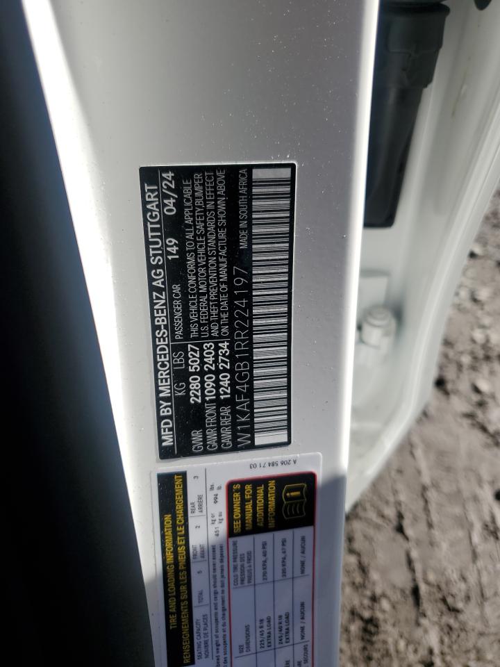 2024 MERCEDES-BENZ C 300 VIN:W1KAF4GB1RR224197