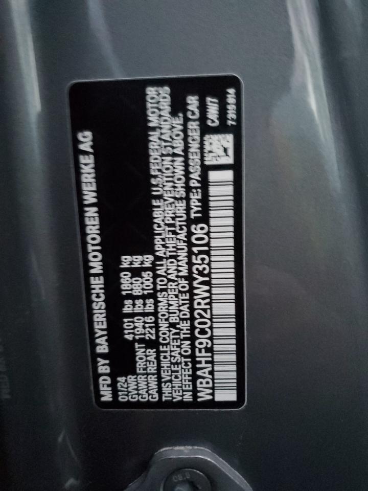 2024 BMW Z4 M40I VIN:WBAHF9C02RWY35106