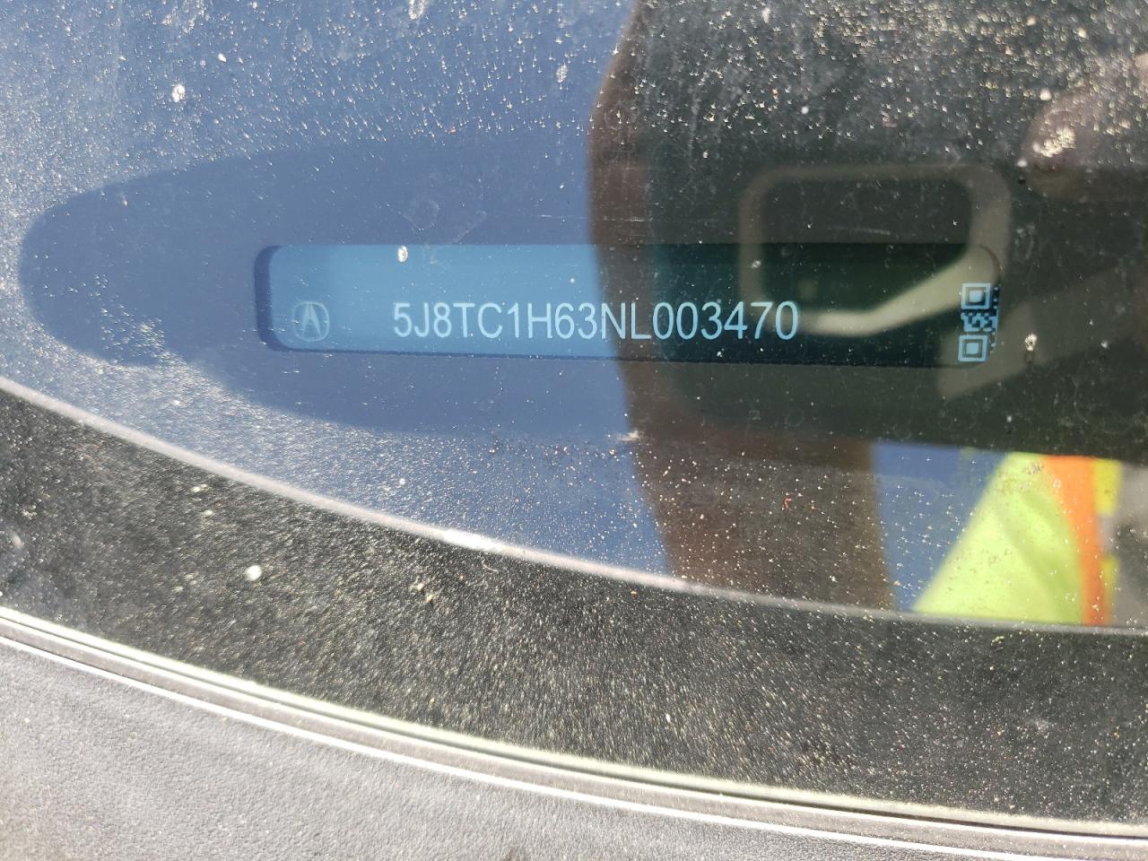 2022 ACURA RDX A-SPEC VIN:5J8TC1H63NL003470