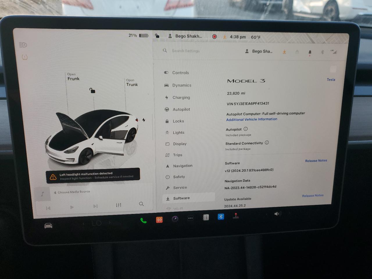 2023 TESLA MODEL 3  VIN:5YJ3E1EA6PF413431