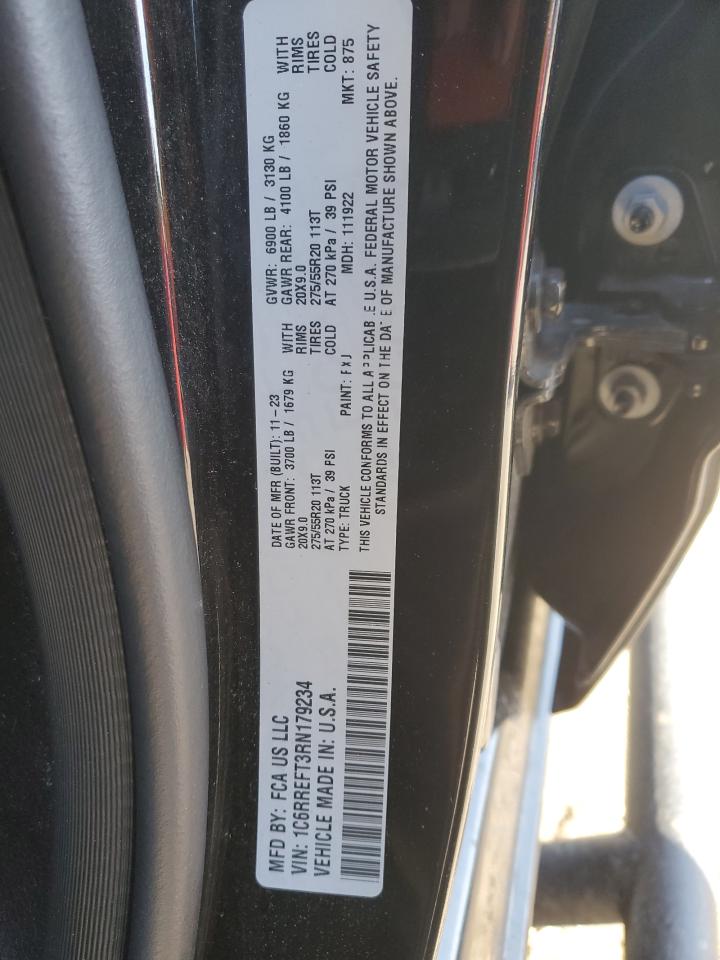 2024 RAM 1500 BIG HORN/LONE STAR VIN:1C6RREFT3RN179234
