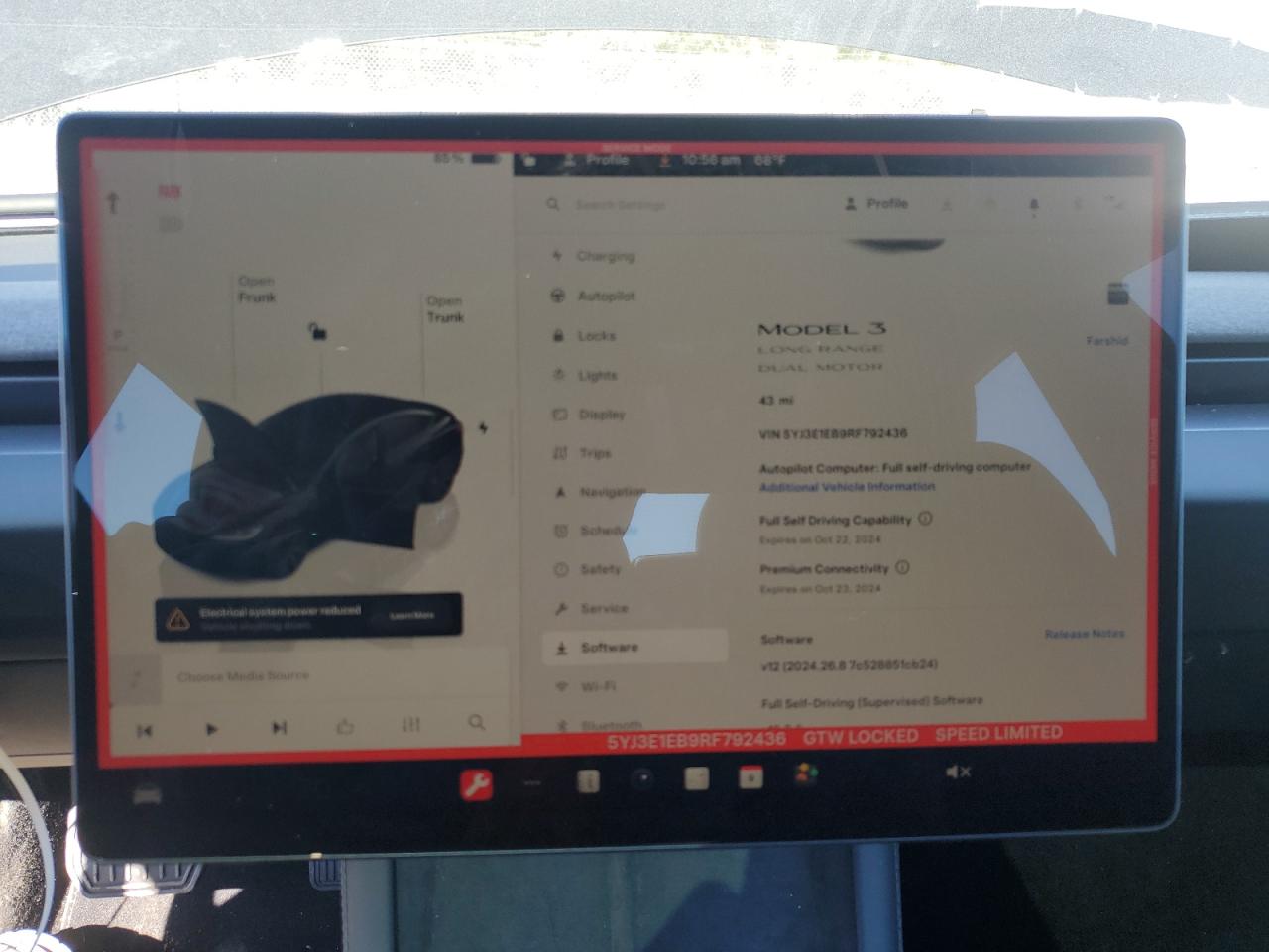 2024 TESLA MODEL 3  VIN:5YJ3E1EB9RF792436