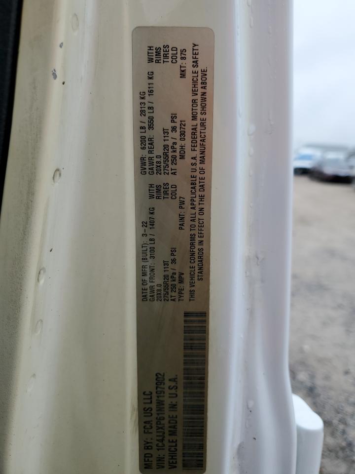 2022 JEEP WRANGLER UNLIMITED SAHARA 4XE VIN:1C4JJXP61NW197902