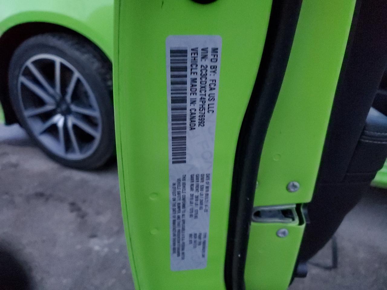 2023 DODGE CHARGER R/T VIN:2C3CDXCT4PH576992