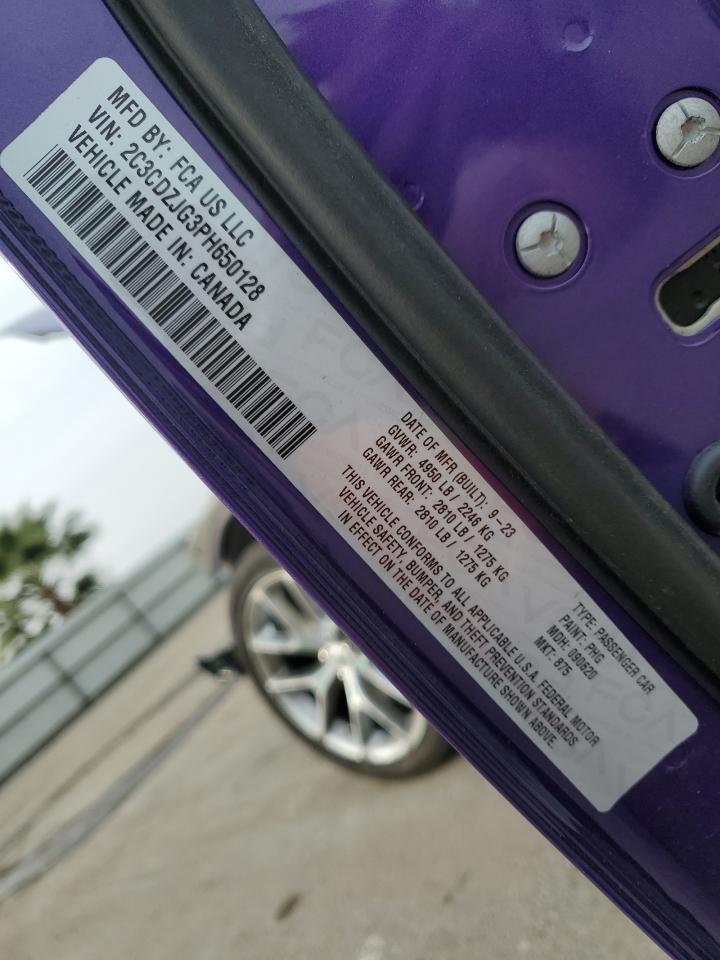 2023 DODGE CHALLENGER GT VIN:2C3CDZJG3PH650128