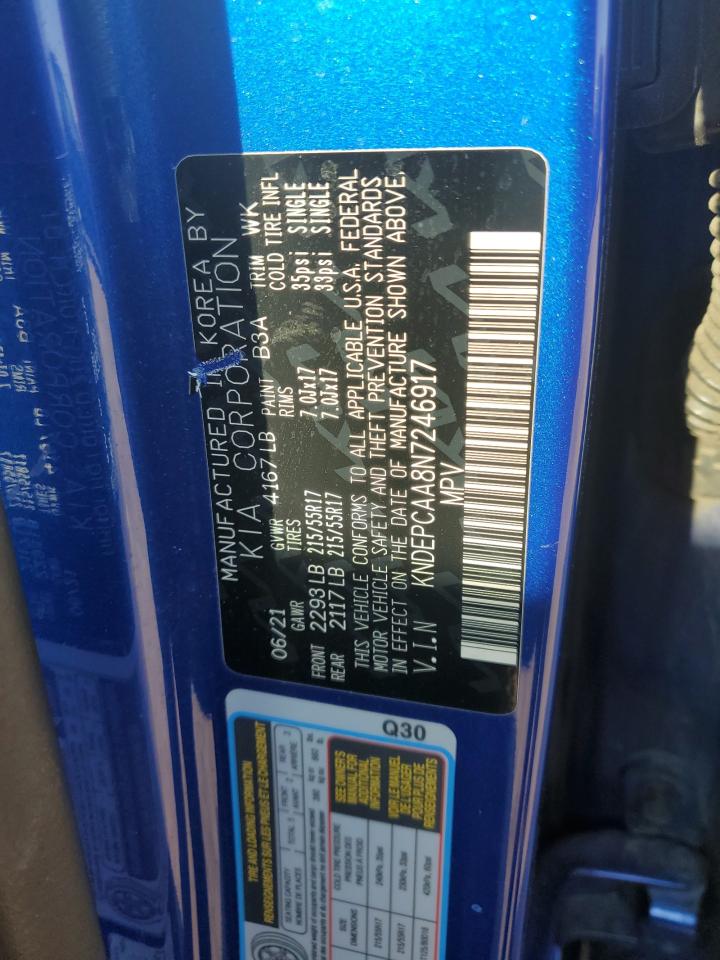 2022 KIA SELTOS LX VIN:KNDEPCAA8N7246917