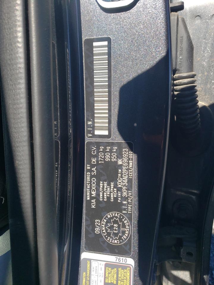 2023 KIA FORTE EX VIN:3KPF34AD2PE696923