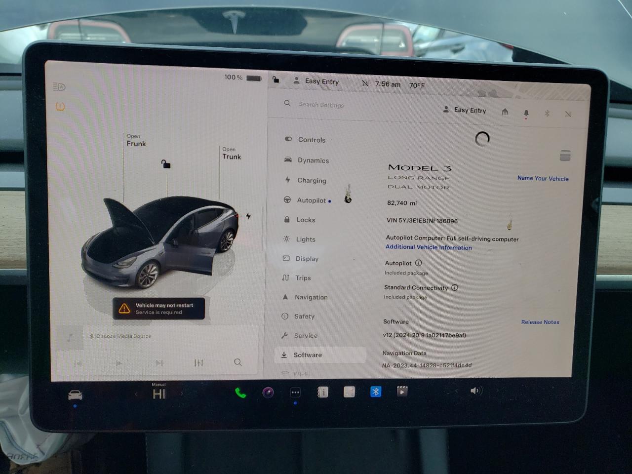 2022 TESLA MODEL 3  VIN:5YJ3E1EB1NF186896