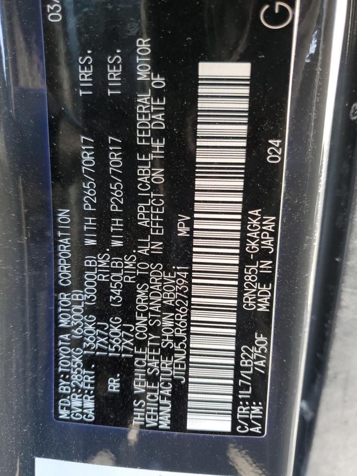 2024 TOYOTA 4RUNNER SR5/SR5 PREMIUM VIN:JTENU5JR6R6273941