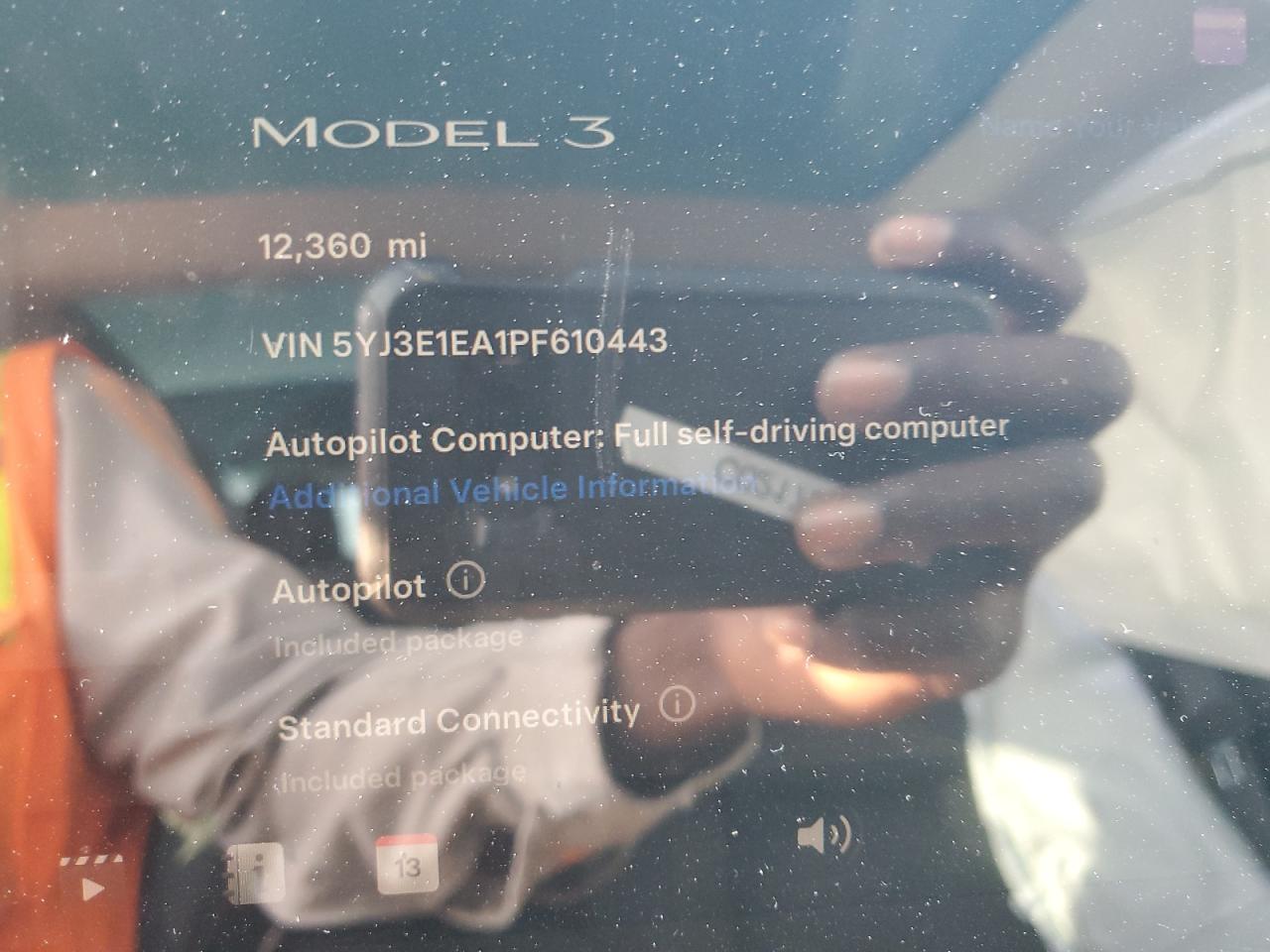 2023 TESLA MODEL 3  VIN:5YJ3E1EA1PF610443