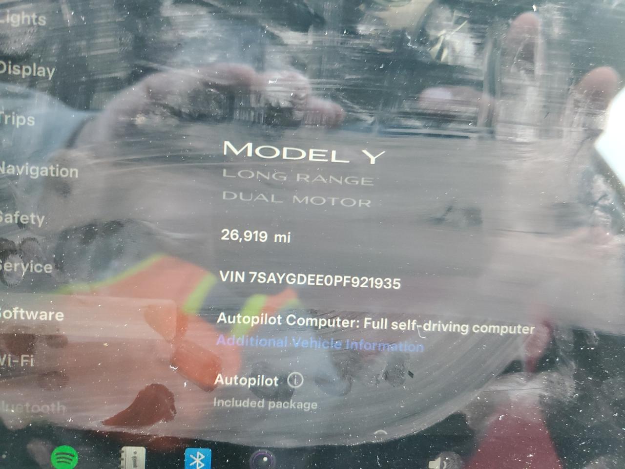 2023 TESLA MODEL Y  VIN:7SAYGDEE0PF921935