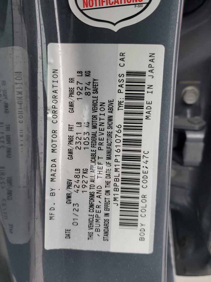 2023 MAZDA 3 PREFERRED VIN:JM1BPBLM1P1610766