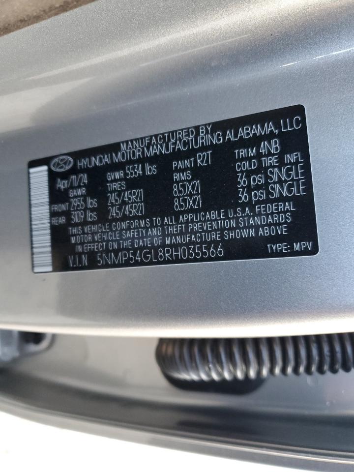 2024 HYUNDAI SANTA FE CALLIGRAPHY VIN:5NMP54GL8RH035566