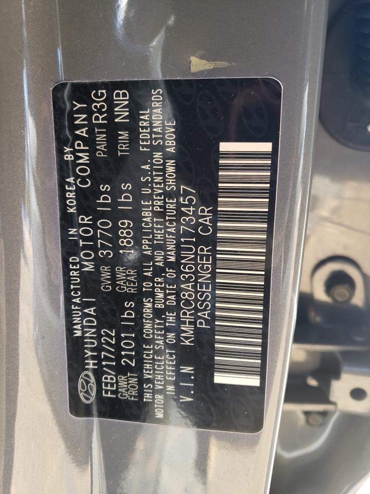 2022 HYUNDAI VENUE SEL VIN:KMHRC8A36NU173457