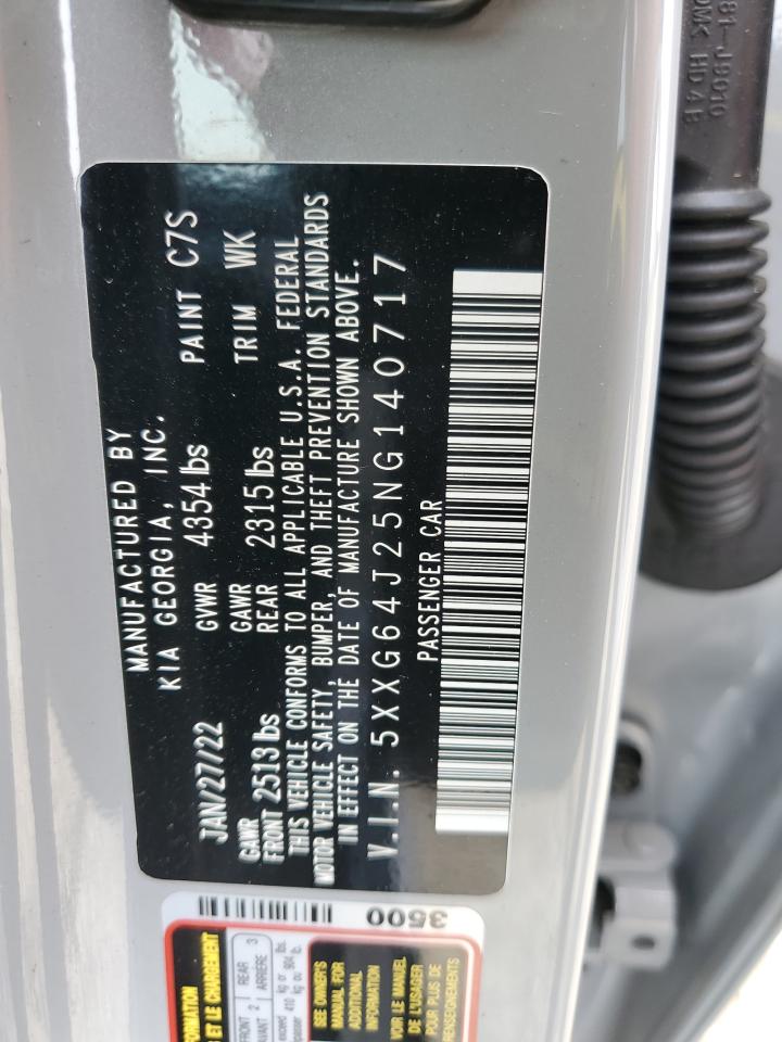 2022 KIA K5 GT LINE VIN:5XXG64J25NG140717
