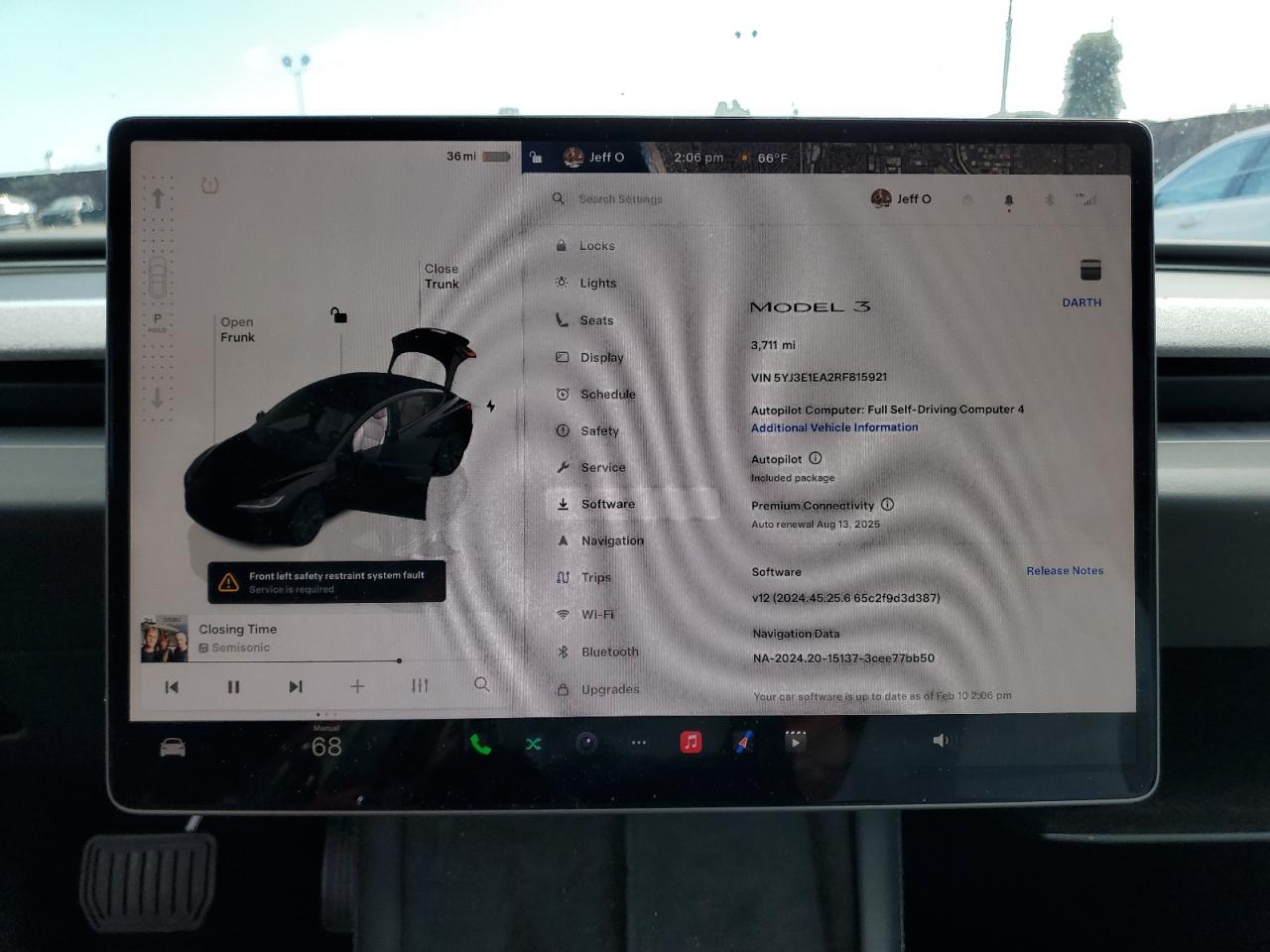 2024 TESLA MODEL 3  VIN:5YJ3E1EA2RF815921