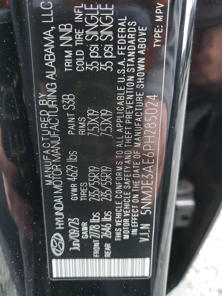 2023 HYUNDAI TUCSON LIMITED VIN:5NMJE3AE6PH285024