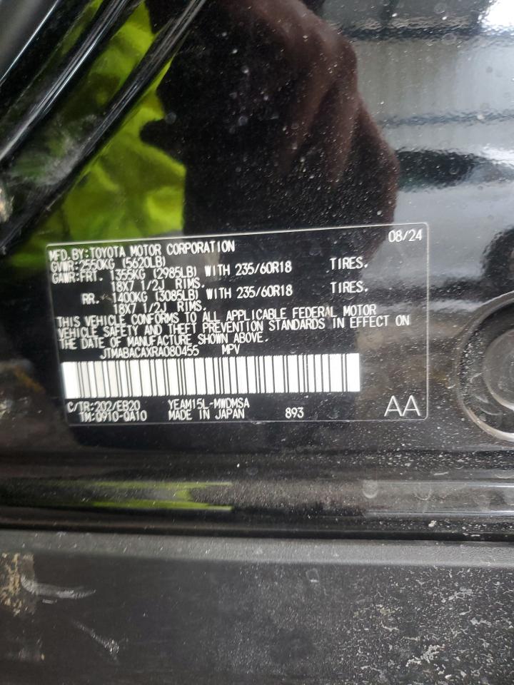 2024 TOYOTA BZ4X XLE VIN:JTMABACAXRA080455