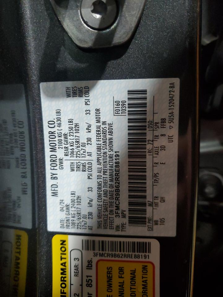 2024 FORD BRONCO SPORT BIG BEND VIN:3FMCR9B62RRE88191