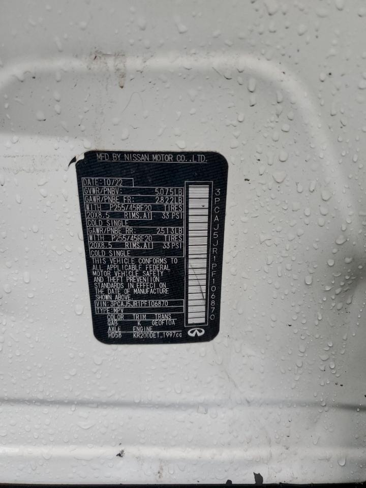 2023 INFINITI QX55 LUXE VIN:3PCAJ5JR1PF106870