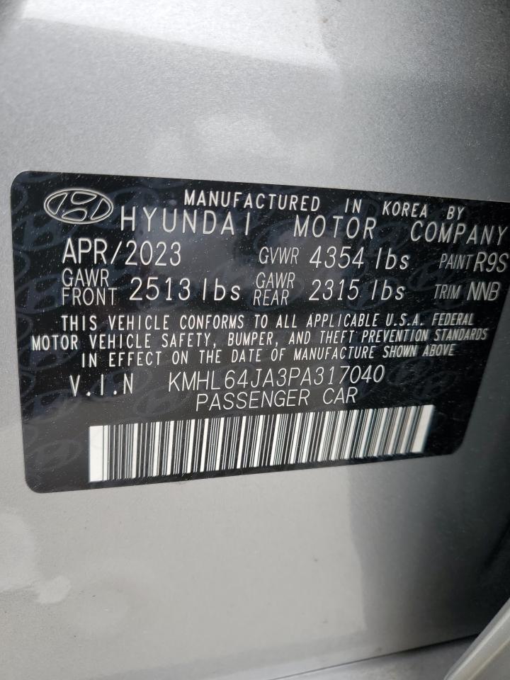 2023 HYUNDAI SONATA SEL VIN:KMHL64JA3PA317040