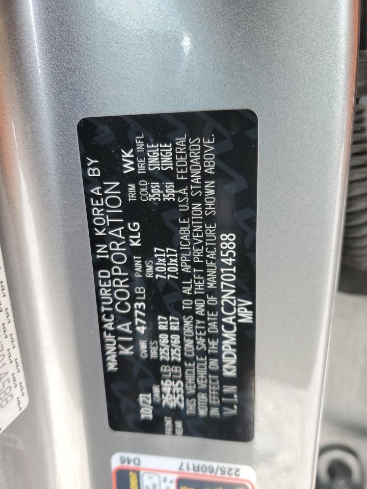 2022 KIA SPORTAGE LX VIN:KNDPMCAC2N7014588