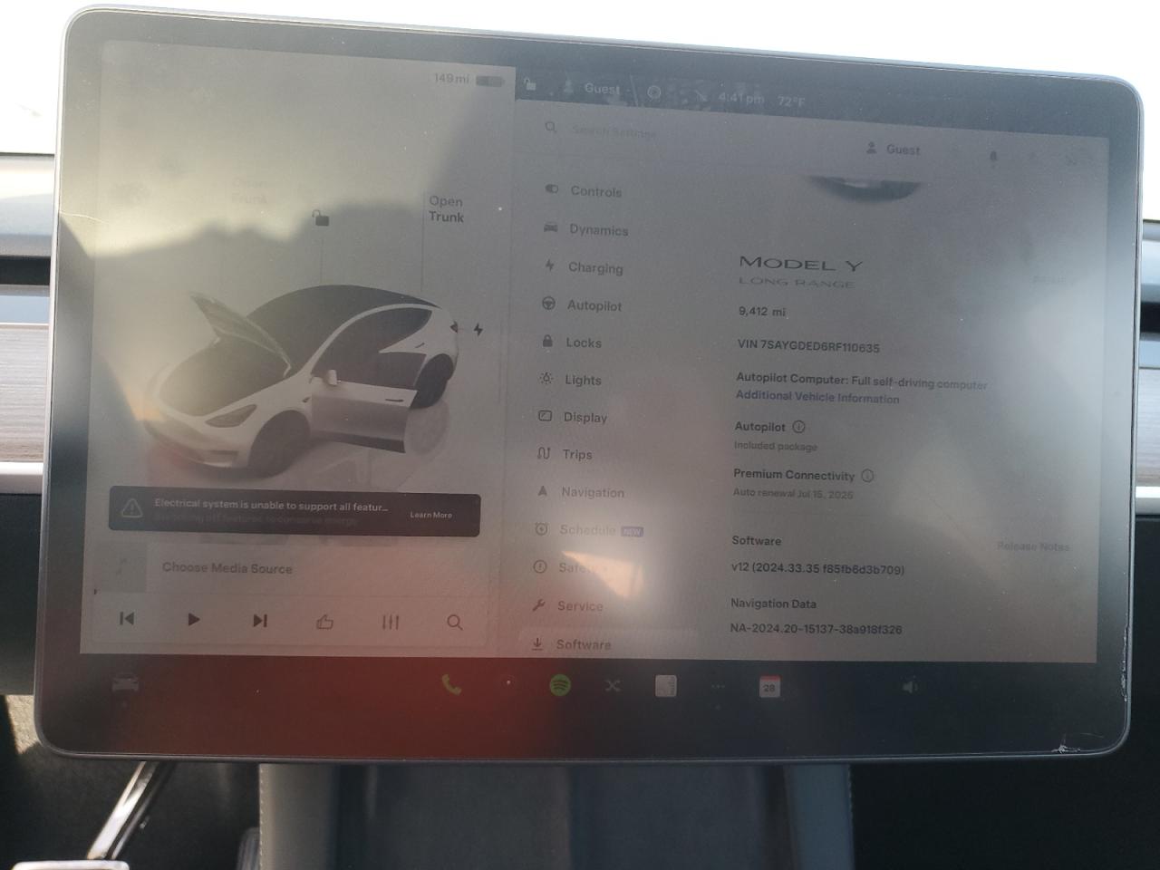 2024 TESLA MODEL Y VIN:7SAYGDED6RF110635