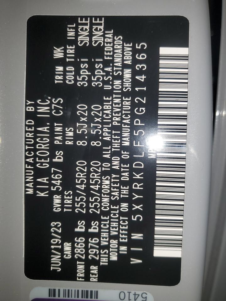 2023 KIA SORENTO SX VIN:5XYRKDLF5PG214365